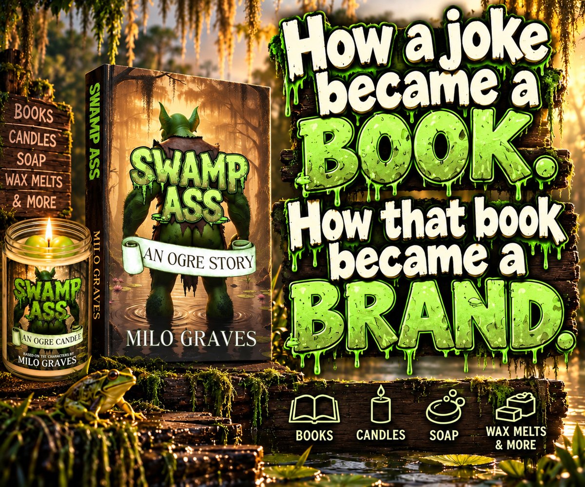 How a joke became a book. How that book became a brand. Books, candles, soap, wax melts & more.