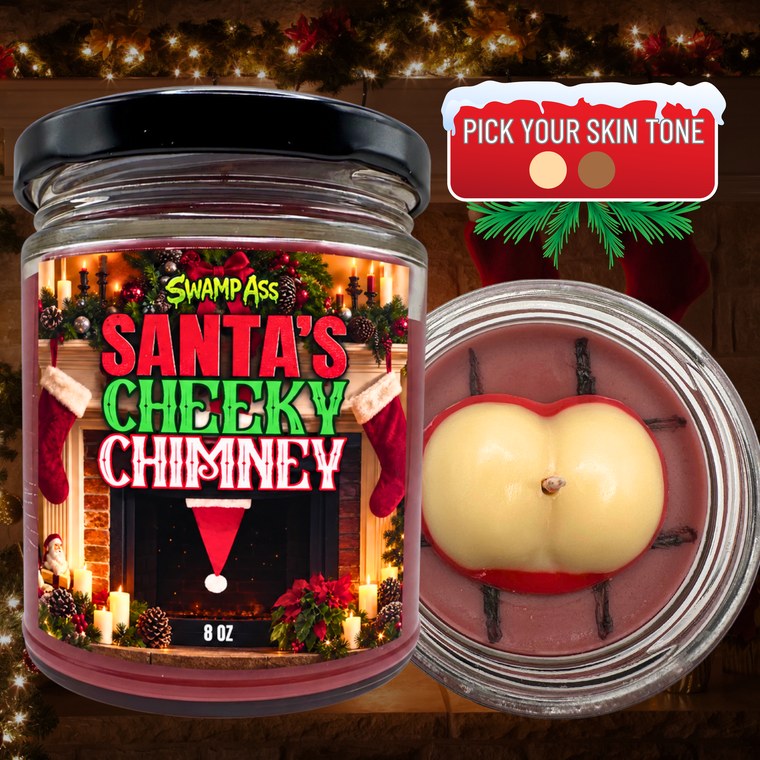Santa's Cheeky Chimney Candle